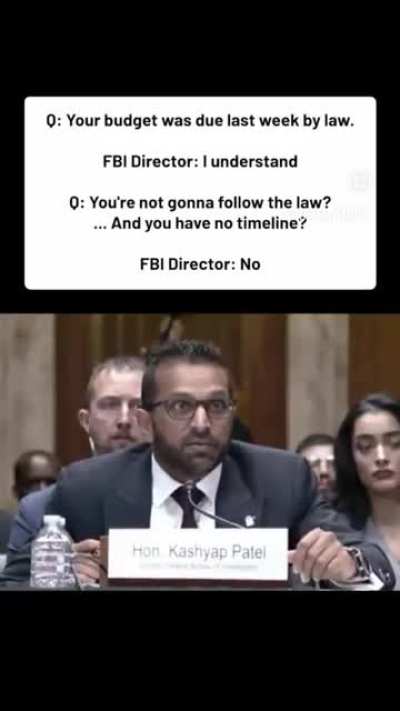 Hockey & Nightclub aficionado and new director of the FBI Kash Patel leaves the US Congress stunned when he shows up to ‘Budget Hearing’ without legally required Budget.