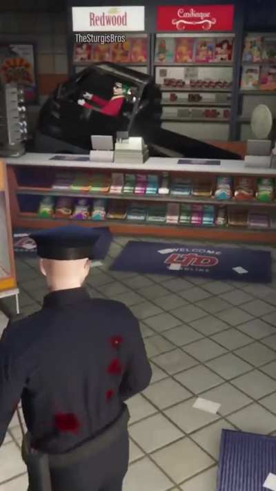Met this weird gas station clerk after my shift today…