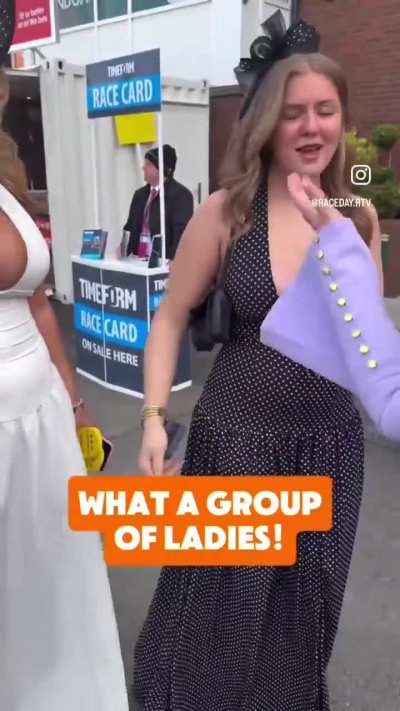 Emma Interviews Bigger Tits than hers at Aintree