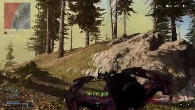 Sneaking with a Crossbow while the rando was losing his mind XD