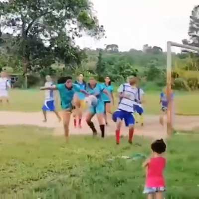 right to the face!