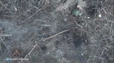 Avdiivka Sector: UA 'BUAR110' drone team (110th Mechanized Brigade) struck numerous Russian infantry, using drone munition drops. Mar. 2, 2024 post