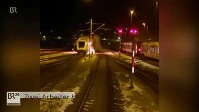 20/01/23 Specialized maintinence train caught fire and rolled without control through a station.