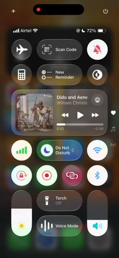 [iOS 26.1 PB2] Control Center liquid glass and borders flickering fixed