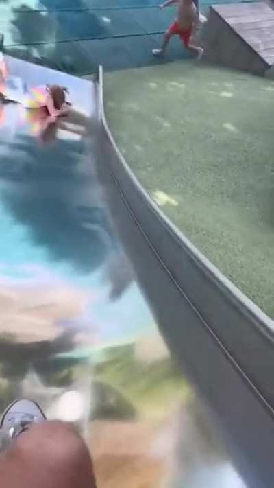 one way to go down a slide