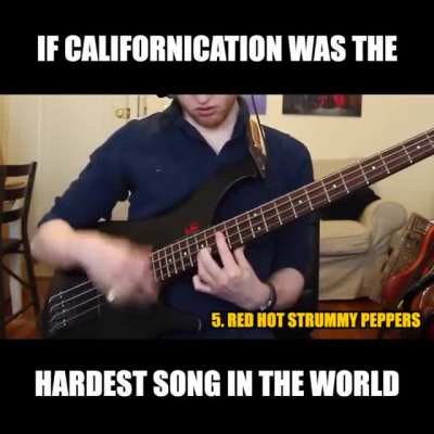 Californication, but all the parts are played on bass