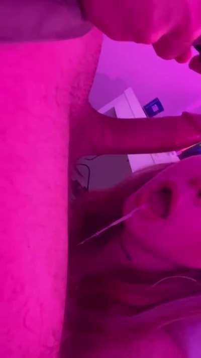 Under the desk while he games, it’s what a good slut would do!