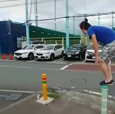 The way he rolled around in pain