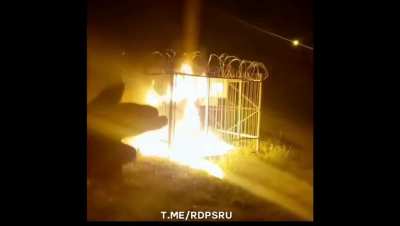 RDPS dedicates their latest partisan attack on railway infrastructure to the members of the resistance in the regime's prisons. 
