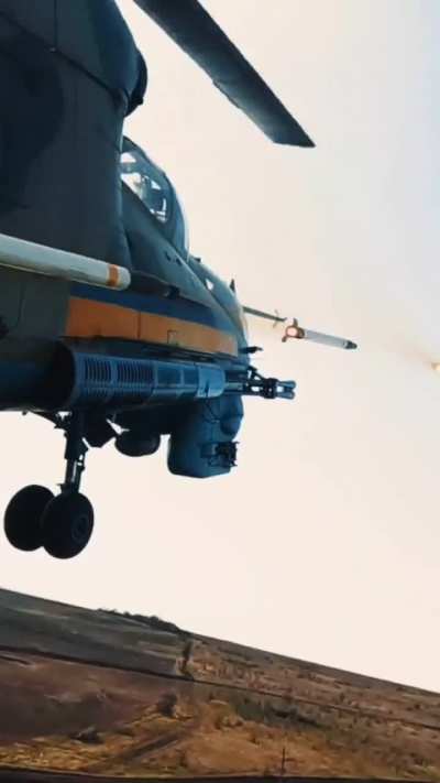 Intimate ride along during a HIND sortie