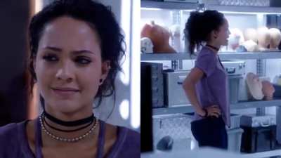 Nearly half a minute of Tristin Mays being a VERY compelling reason to watch: (Macgyver)