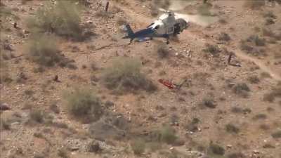Helicopter Rescue / Spinning 74-Year Old Woman