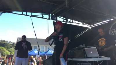 It’s every artist’s dream to perform for a crowd like this - Flowz and the Dream Team