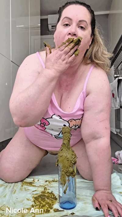 Gilf Bbw - Nicole's dirty affair with glass of wine (F)