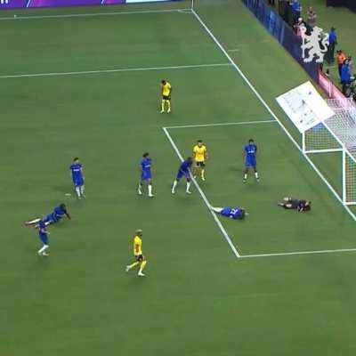 Chilwell doing his best to fit the system and trying his luck as a golkeeper