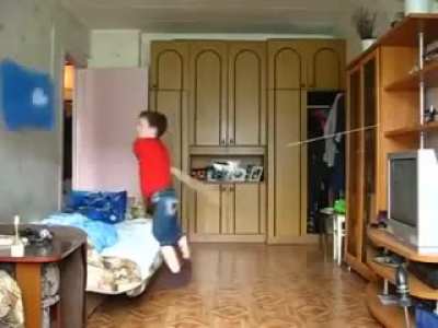 WCGW Practicing with a stick