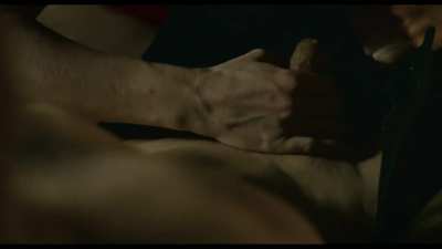 Michaela Schausberger in Zauberer (2018) holding a dick and giving a (possibly fake) blowjob