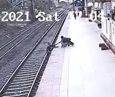 Salute to the guy who didn't hesitate to help the kid.
