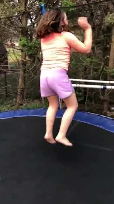 one of many my little sister’s backflip attempts