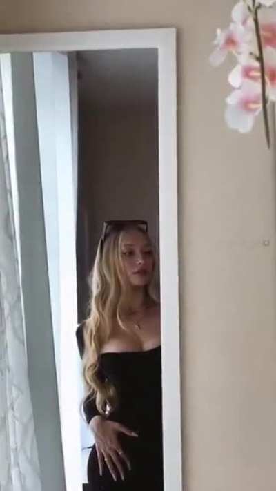 Slim black dress
