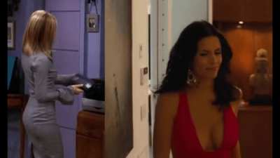 Jennifer Aniston and Courteney Cox. Two of the hottest women ever