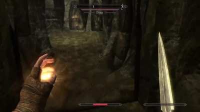 Was clearing out a dungeon while trying to escape from high lvl draugr