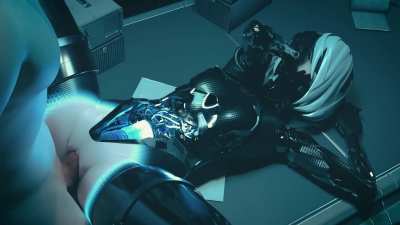 Robot girl 2B getting fucked (Gifdoozer)