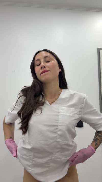 Would you creampie me if I bent over in these scrubs?