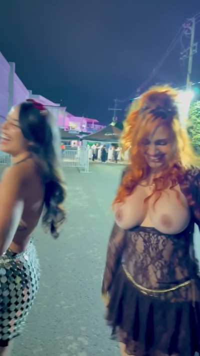 Walking into the festival like…