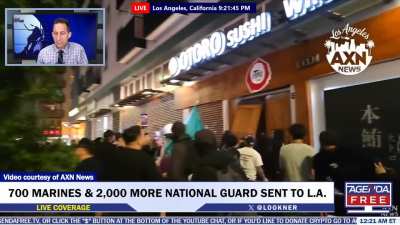 Protestors Stop Looters in LA During Protest