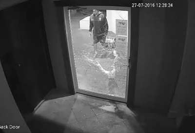 How to get through a glass door