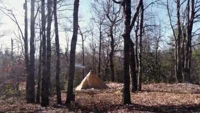 Camp 3 days in a winter storm with 60 mph winds but after the storm it was beautiful 🙌