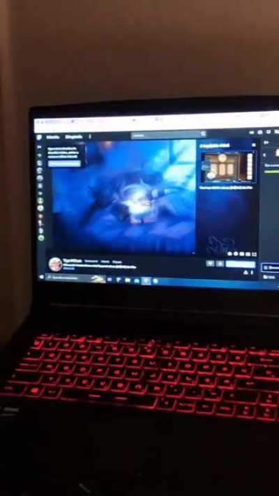 My friend's reaction to me and my GF streaming Create Above and beyond