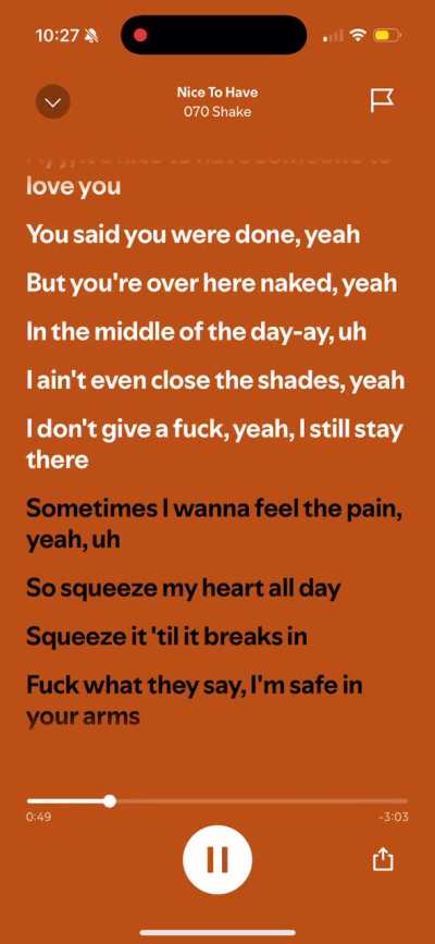 is it just more or did she use to say “fuck” differently at this part?