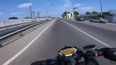 Motorcyclist got off easy
