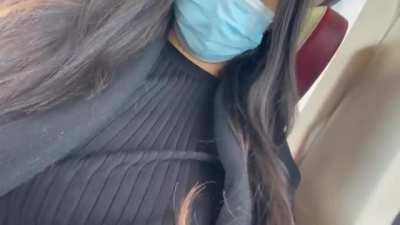 At home I could never wear what I wanted, now I show off my tits in public