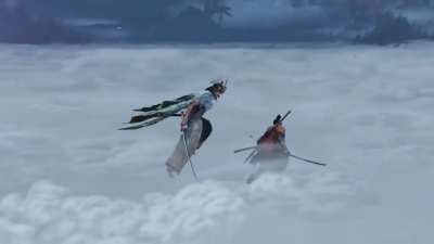 Naruto running with Isshin