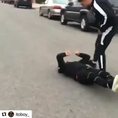 He hit him twice and it was over