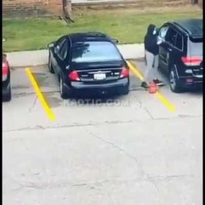 Setting car on fire