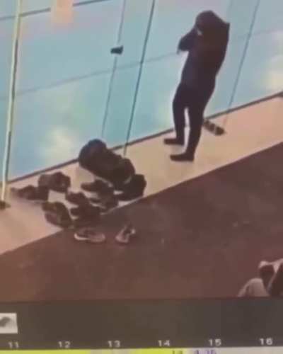 I know it’s A security camera but those people had two chances to help her 😂
