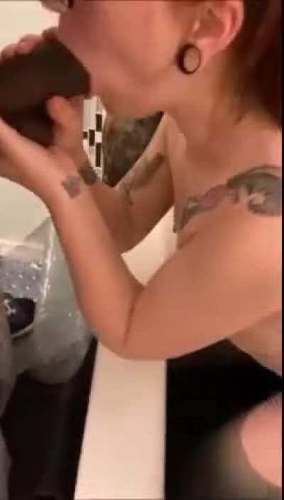 Redhead sucks bbc