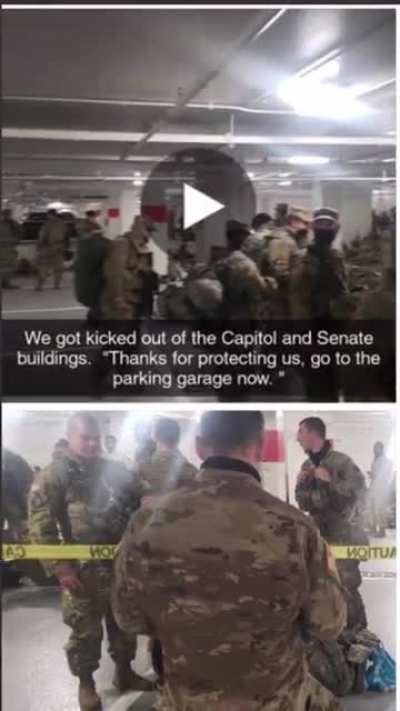 “This is How Joe Biden’s America Treats Soldiers” – 5,000 Soldiers Moved to Cold Parking Garage with One Bathroom After Protecting Biden Inauguration