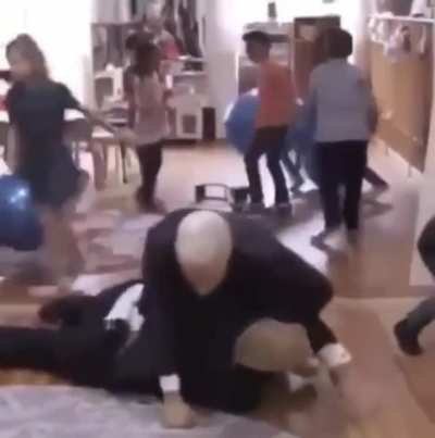 Trump being escorted out of the white house, circa 2020