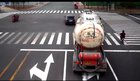 Truck runs over biker in blind spot