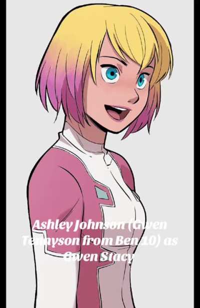 HEAR ME OUT: Ashley Johnson (Ben 10/Teen Titan<wbr>s/Inf<wbr>inity Train/The Legend of Vox Machina) as Gwen Stacy