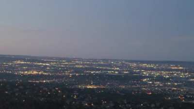 Colorado Springs, from above ✨ Fireworks 🎆