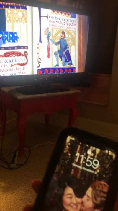 Tried to time the start of All Star in Shrek with the new year, but my bf distracted me and I *thought* I missed the moment