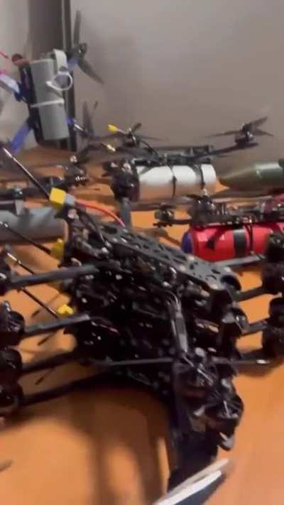 Kamikaze Drones Being Assembled. Soon to be Delivered Free of Charge to the Russian Invaders.