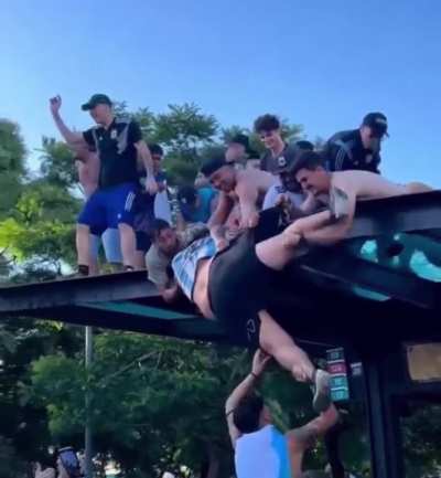 HMB while I climb up on the roof