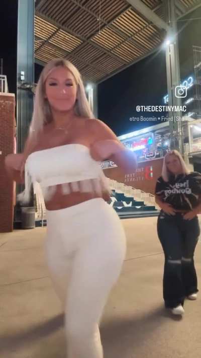A white man's worse fear. White women with too much ass